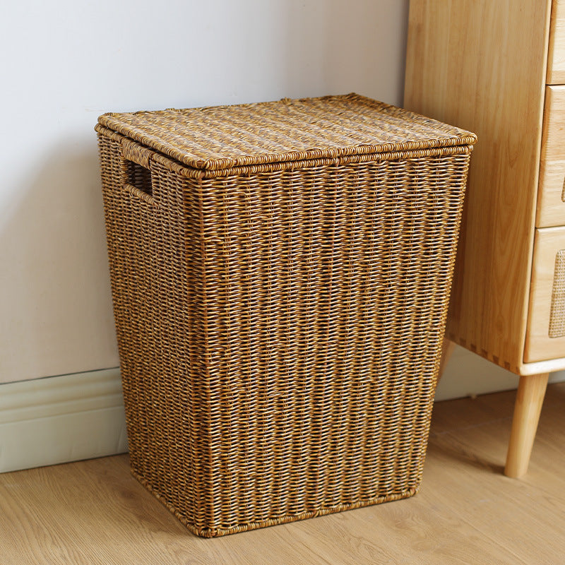 Handcrafted Rectangular Wicker Laundry Hamper Stornfield