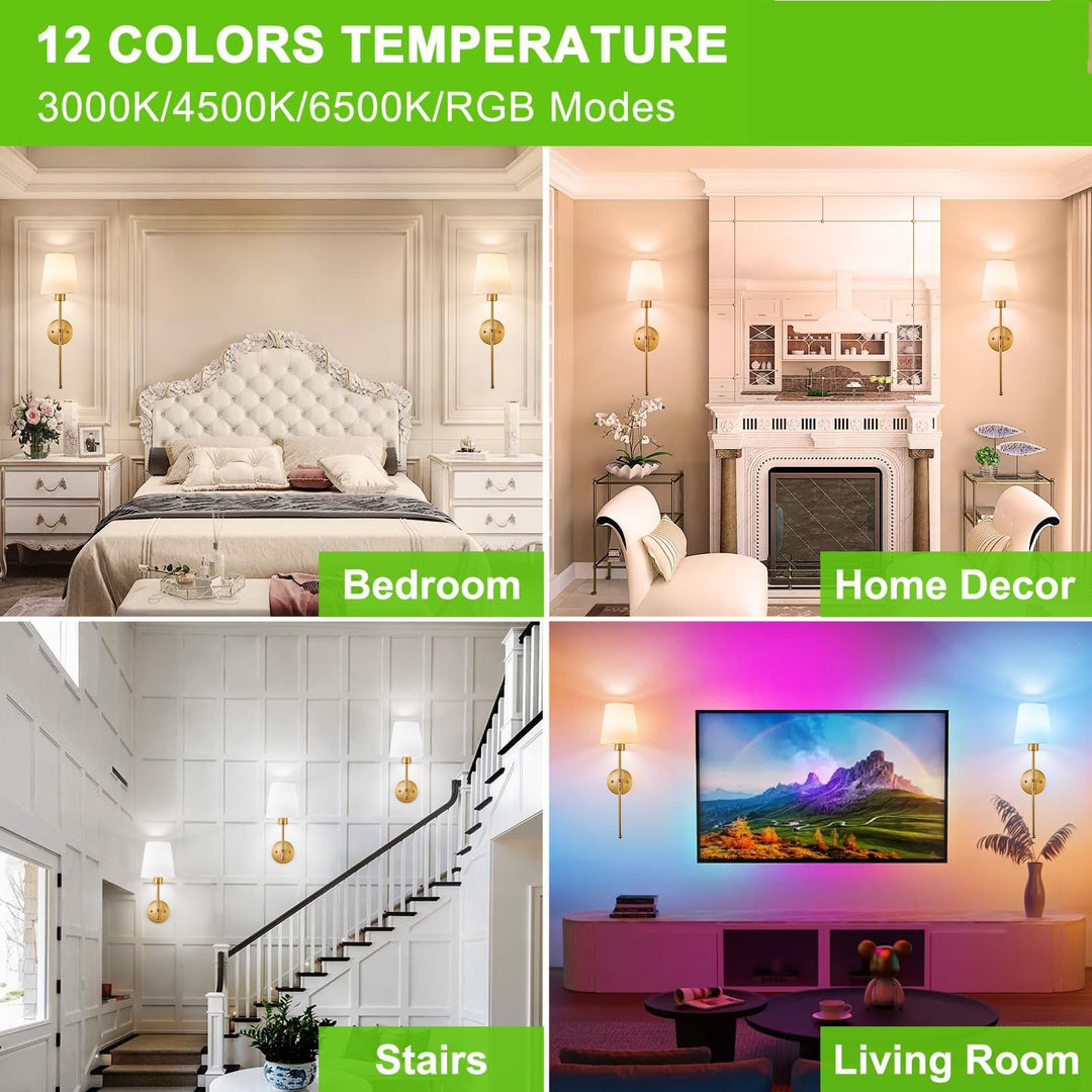 Modern Bluetooth Remote-Controlled Wall Sconce