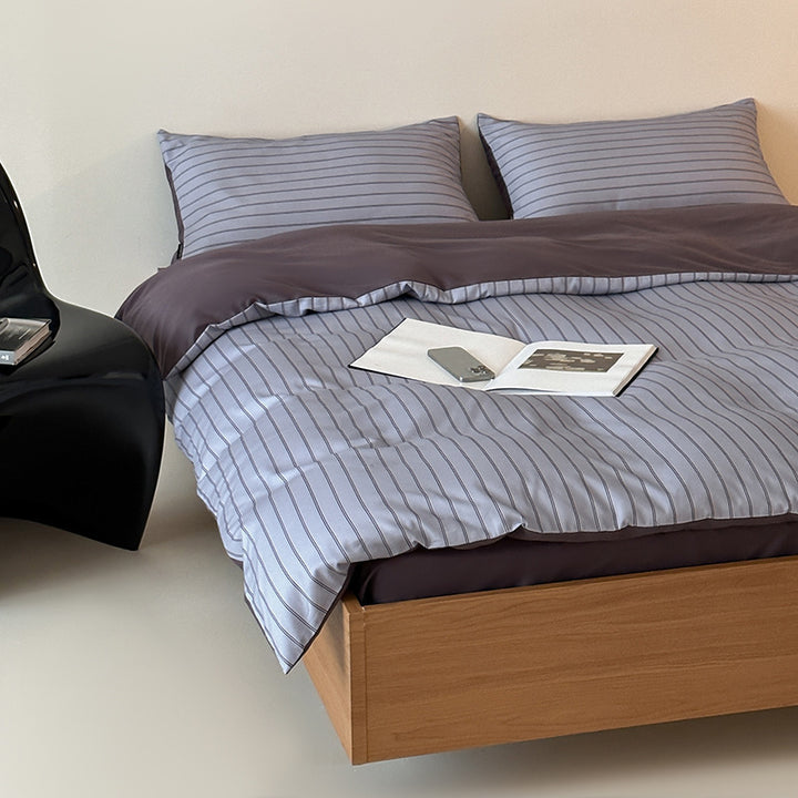 Duvet cover set made of cotton satin with Boho-Ethno pattern and reversible function