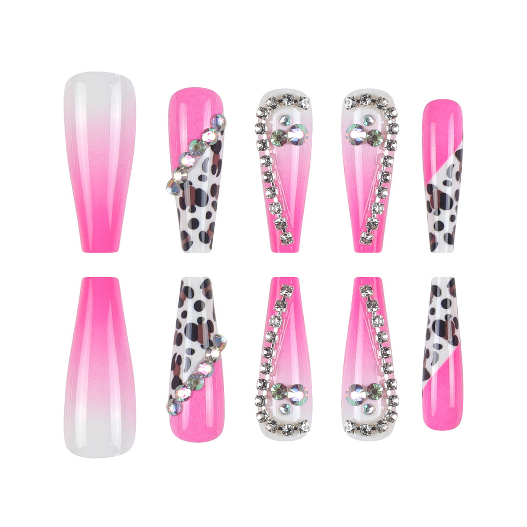 Glamorous Stiletto Press-On Nail Set with Gem Accents Stornfield