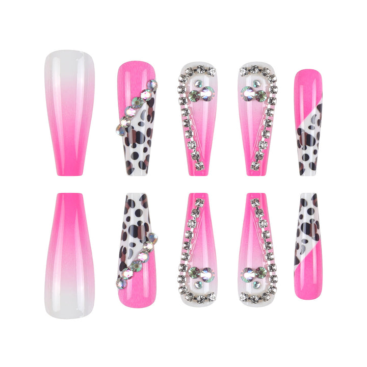 Glamorous Stiletto Press-On Nail Set with Gem Accents Stornfield