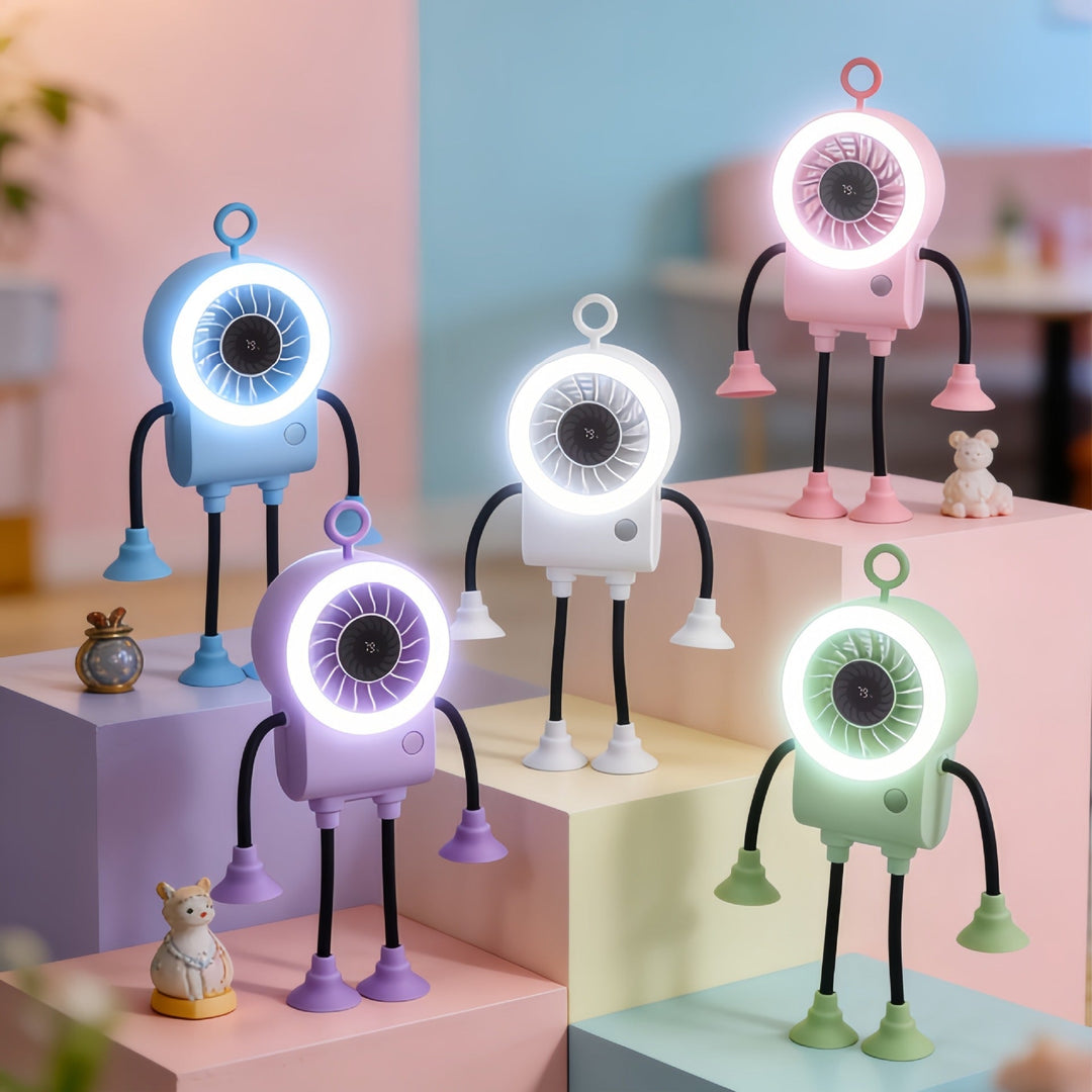 Women Multifunctional Table Fan with Integrated LED Lighting Stornfield
