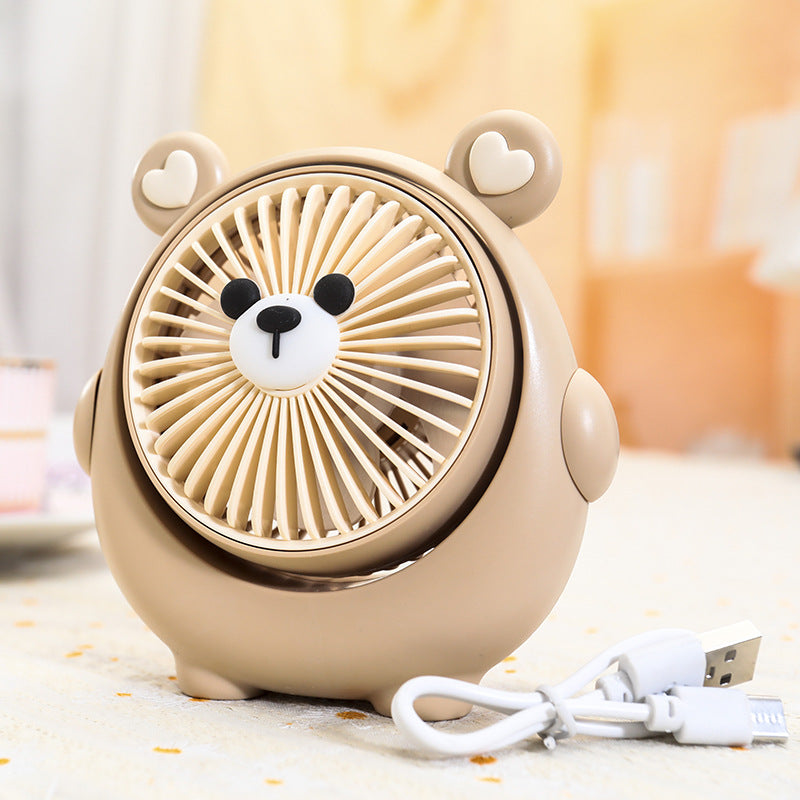Ladies Portable Mini Hand Fan with Playful Animal Design Stornfield