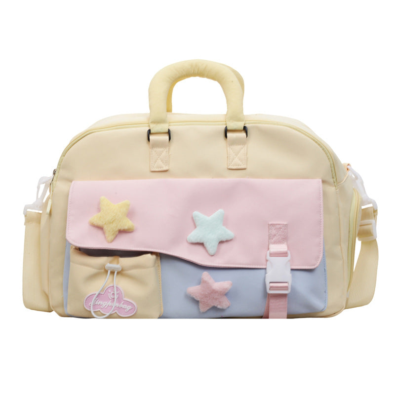 Fashionable Tote Bag With Colorful Applications Stornfield