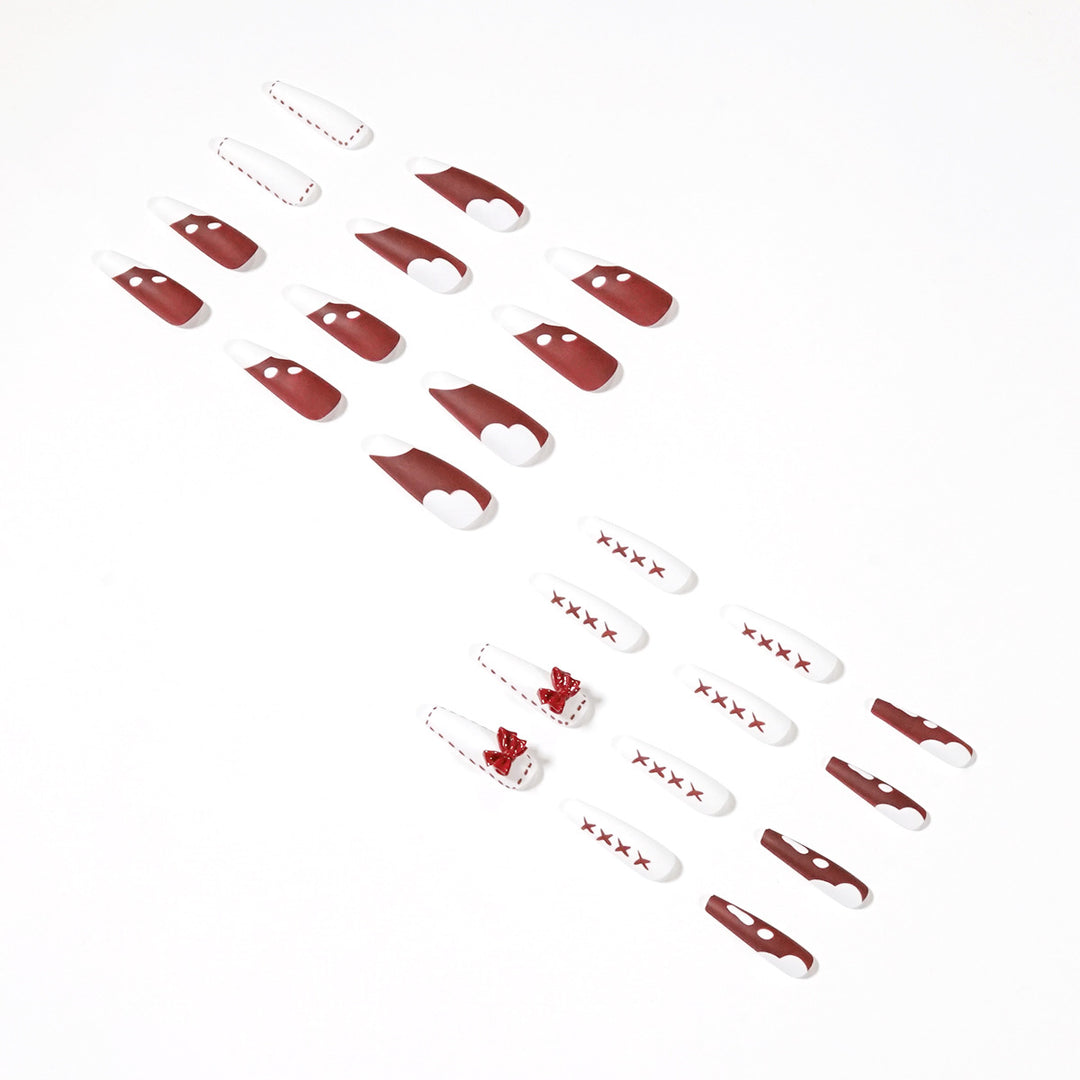 Artful stiletto nails with decoration and glitter Stornfield