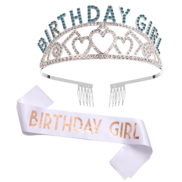 Women's Sparkling Tiara and Sash Set Stornfield