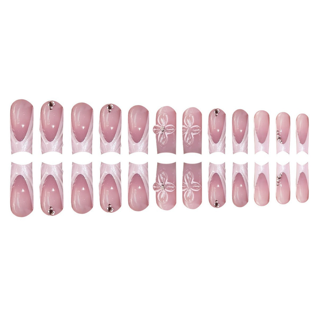 Elegant Floral Press-On Nail Art Stornfield