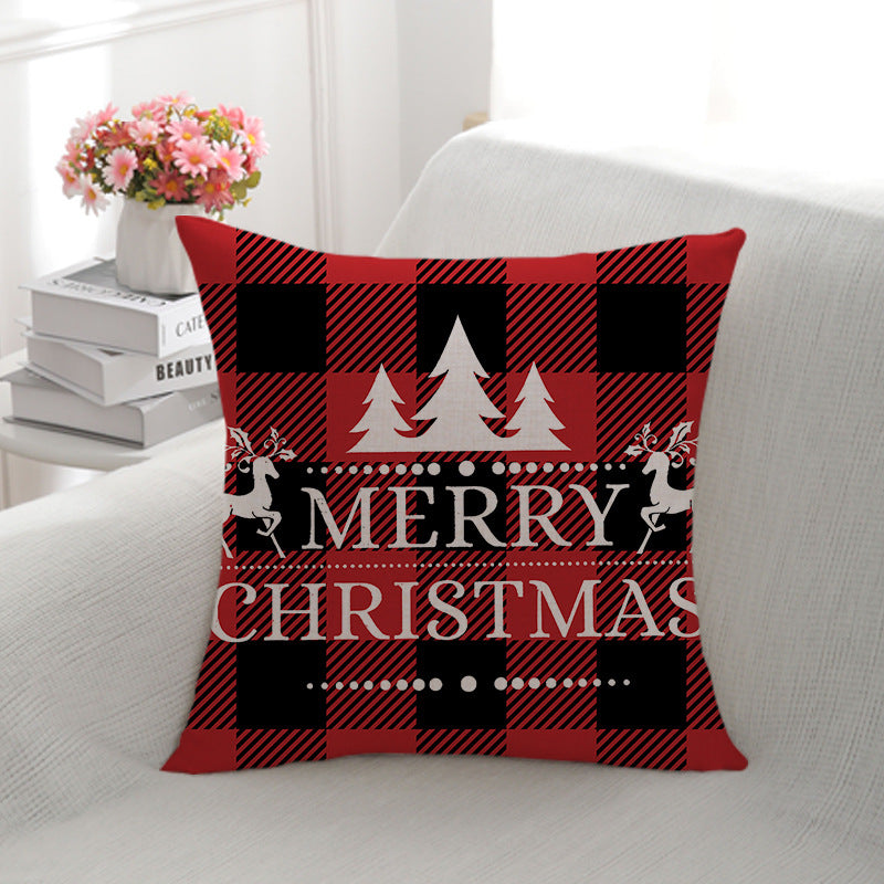Festive Christmas-Themed Throw Pillow