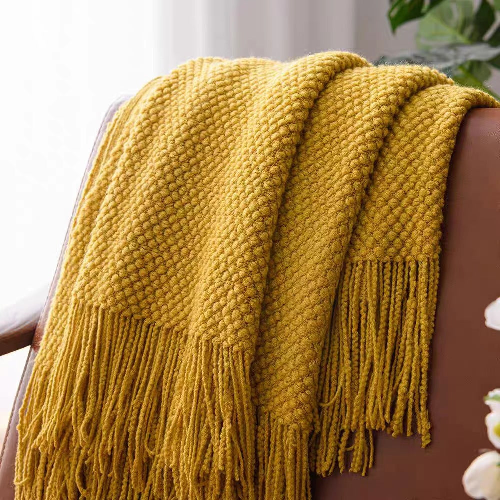 Ladies Cozy Waffle Texture Blanket Stornfield