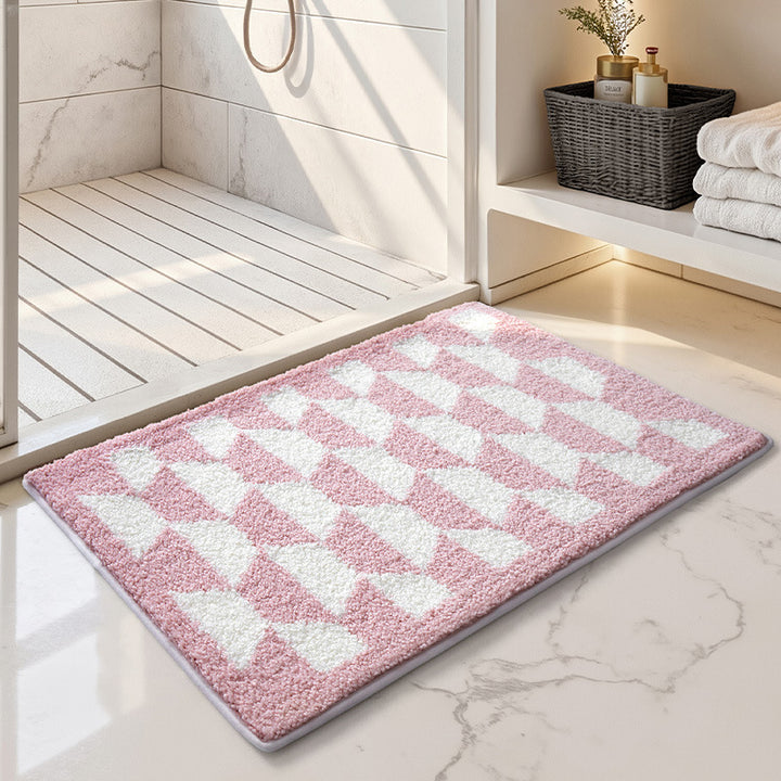 Luxurious Checkered Bath Mat Stornfield