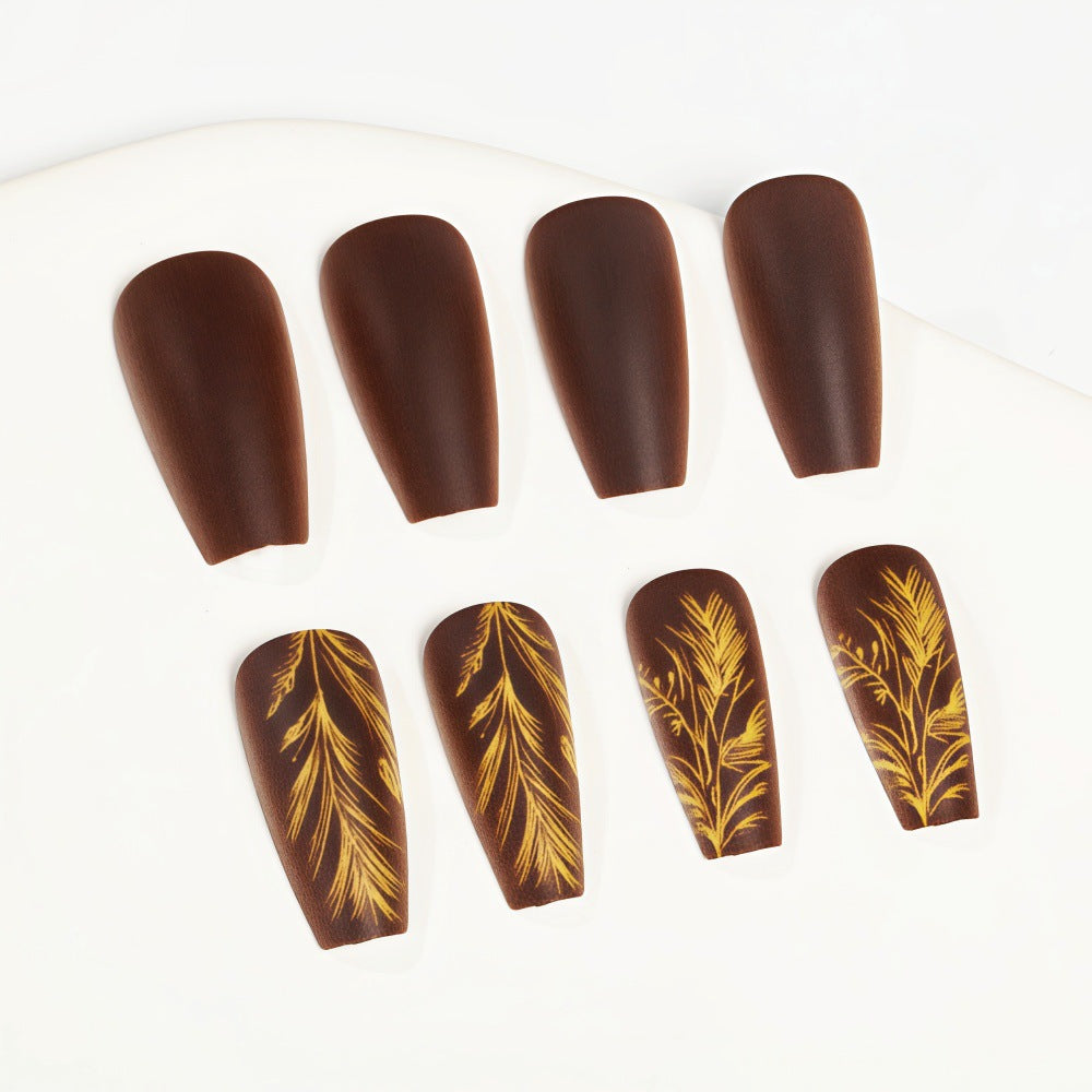 Artificial nails with elegant botanical design Stornfield
