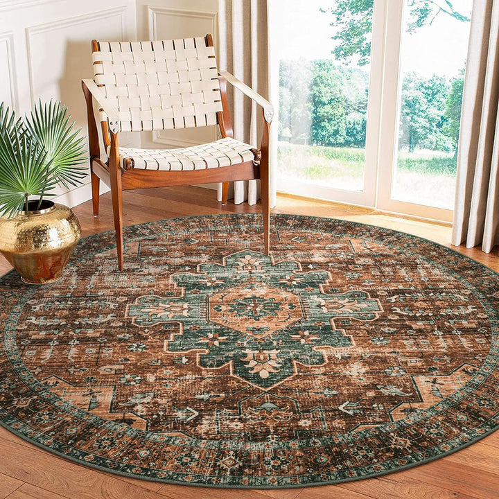Vintage-Inspired Round Area Rug