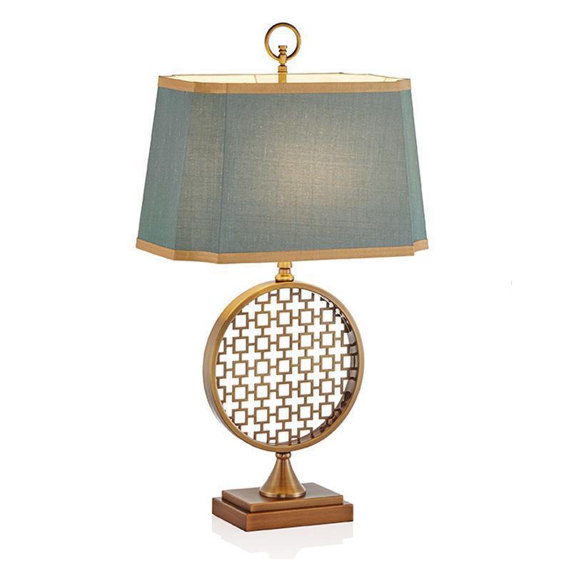 Decorative Table Lamp with Geometric Open Design