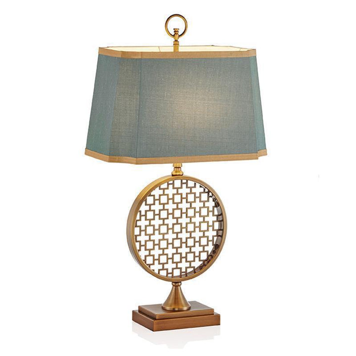 Decorative Table Lamp with Geometric Open Design