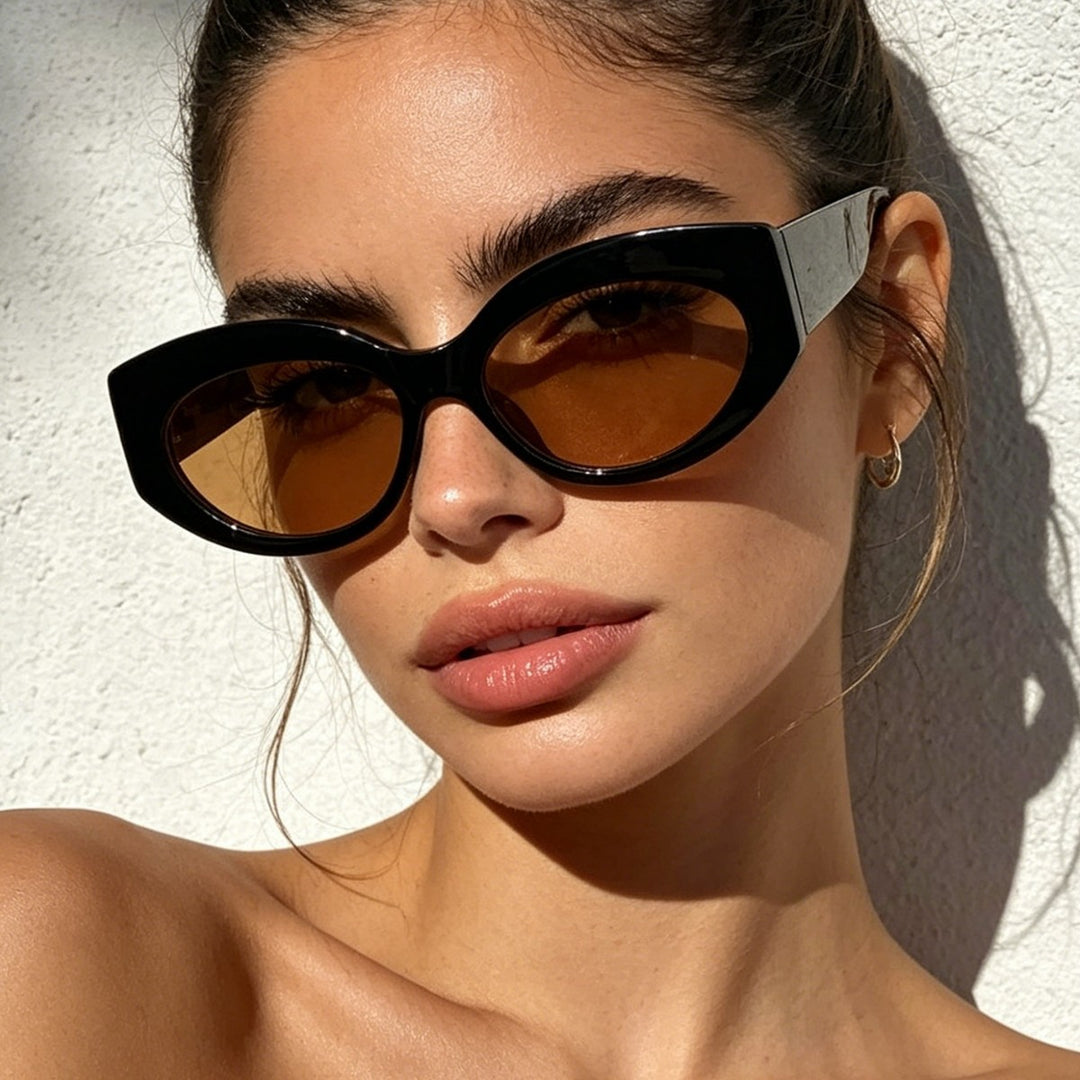 Ladies Cat-Eye Sunglasses with Playful Transparency Design Stornfield