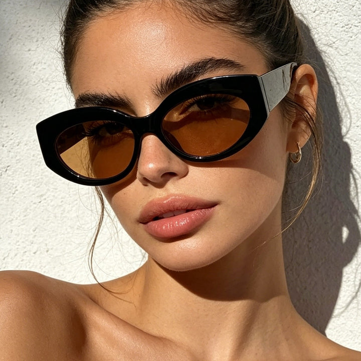 Ladies Cat-Eye Sunglasses with Playful Transparency Design Stornfield