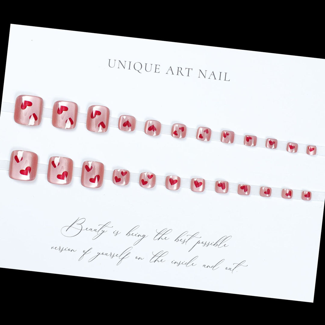 Creative Heart-Themed Nail Art Set Stornfield