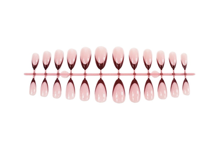 Artificial nail set with elegant French tips and modern accents Stornfield