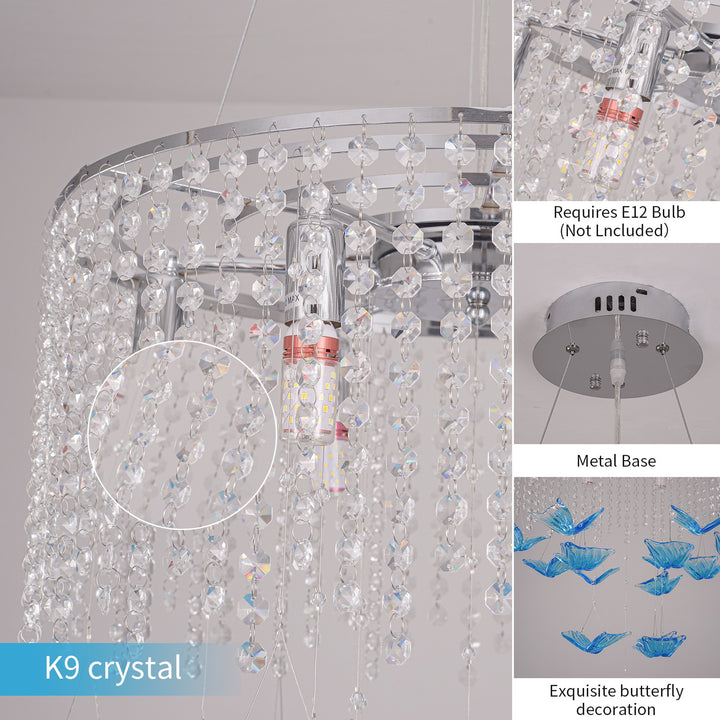 Elegant Crystal and Glass Chandelier