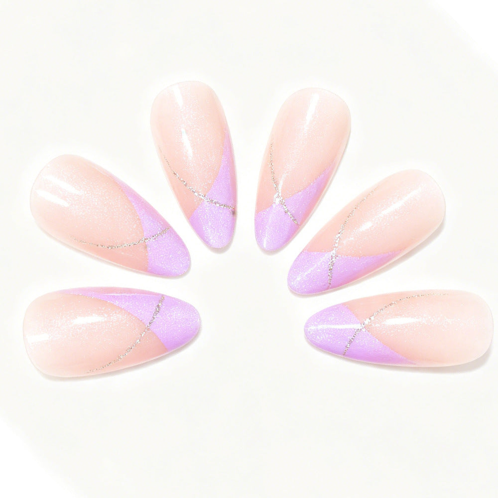 Stiletto Nail Art Tips with Gold Accents Stornfield