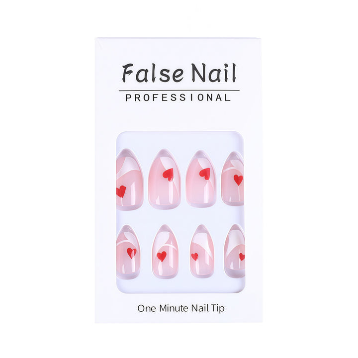 Artificial nails with romantic heart design Stornfield