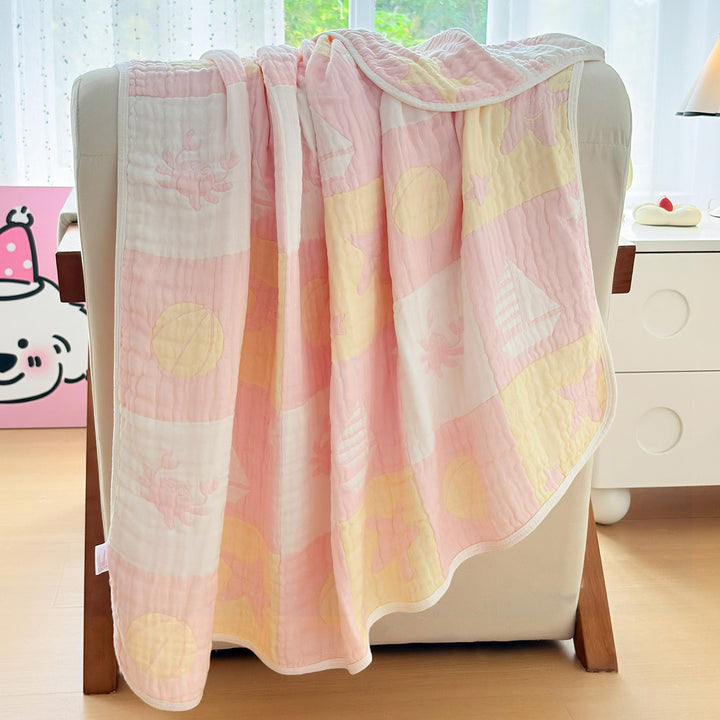 Ultra-Soft Double-Layer Blanket with Embossed Bunny Motif