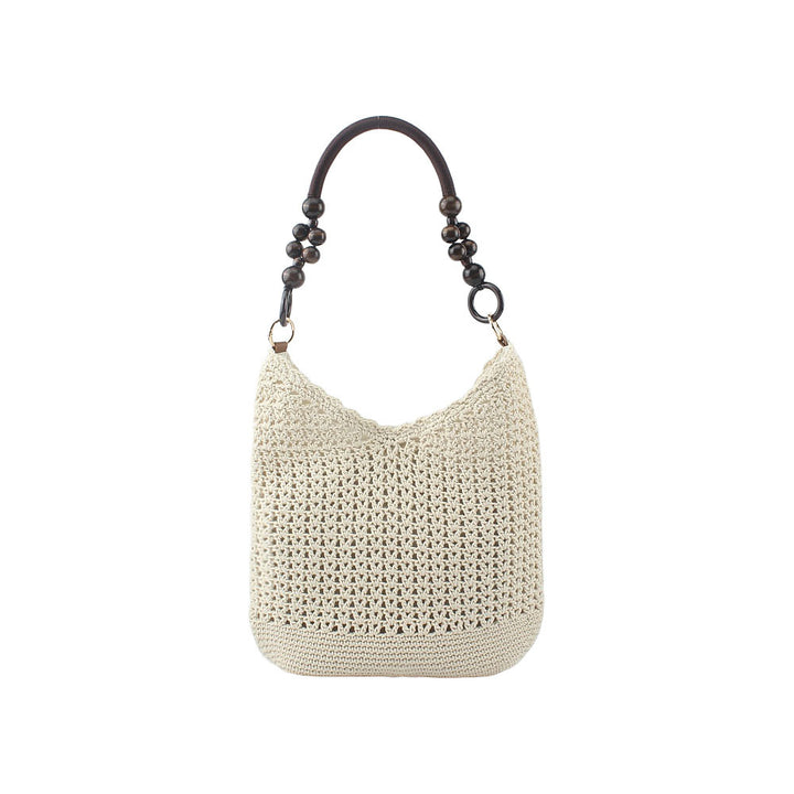 Handcrafted bag with wooden handles Stornfield
