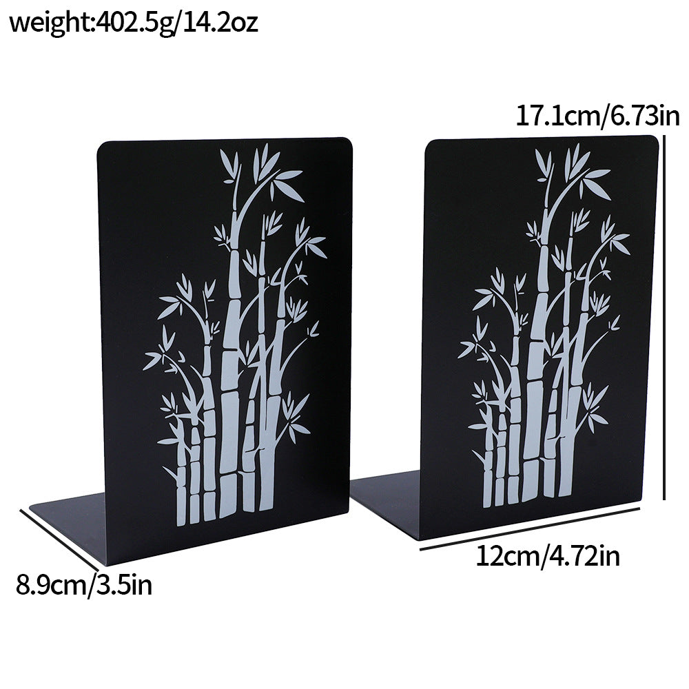 Decorative Leaf-Themed Bookends