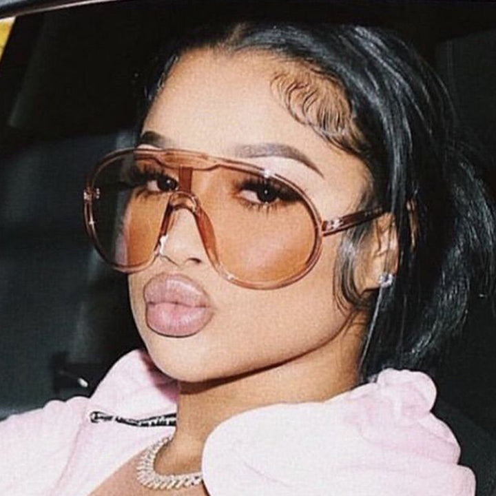 Women's futuristic transparent sunglasses with elegant shape Stornfield