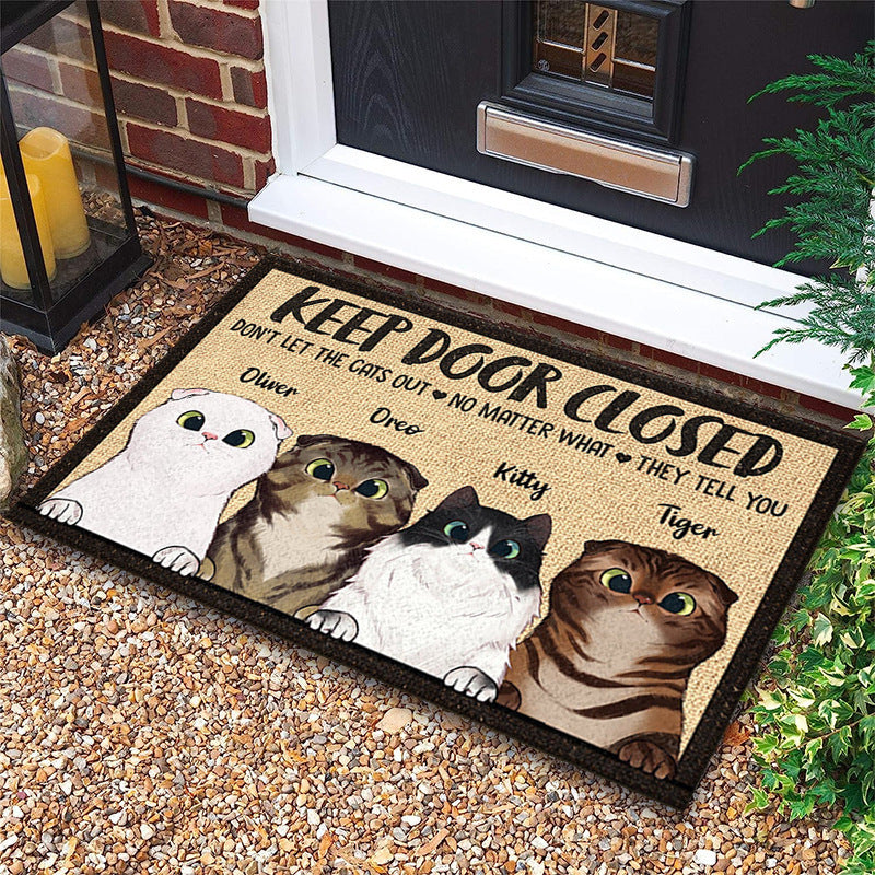 Funny Cat-Themed Doormat