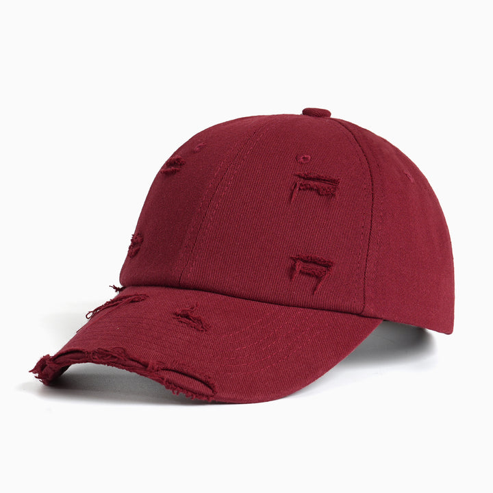 Women's fashionable baseball cap with destroyed look Stornfield