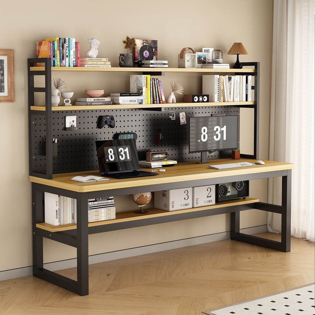Multifunctional workspace with shelf Stornfield