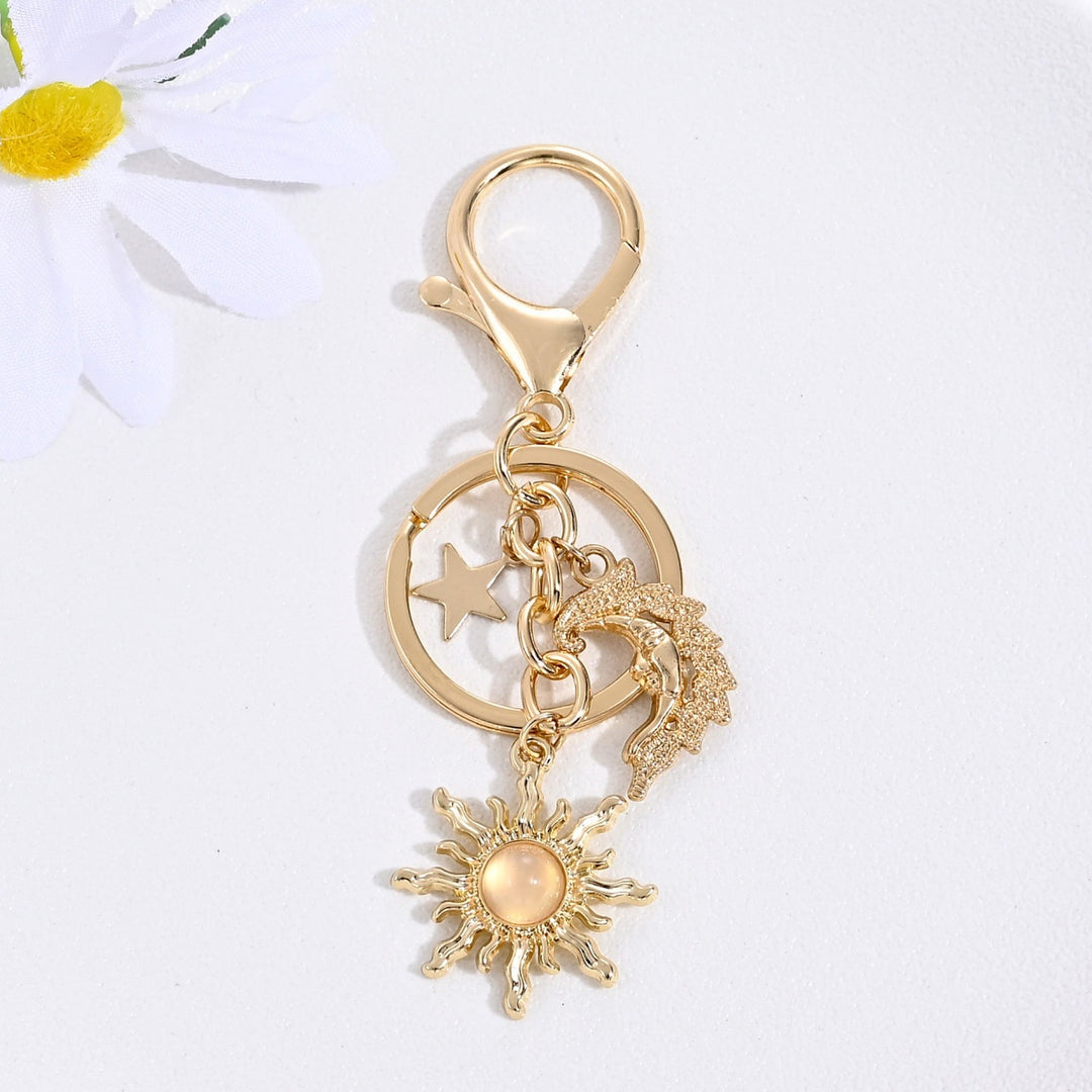 Keychain with Sparkling Sun Motif Stornfield