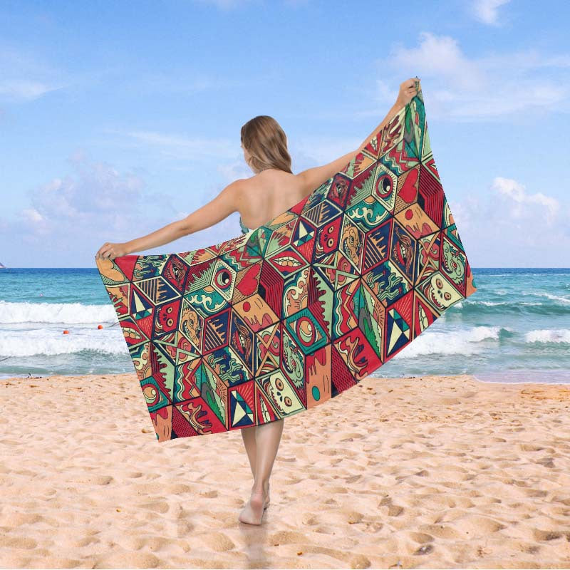 Beach blanket in exclusive mosaic design Stornfield