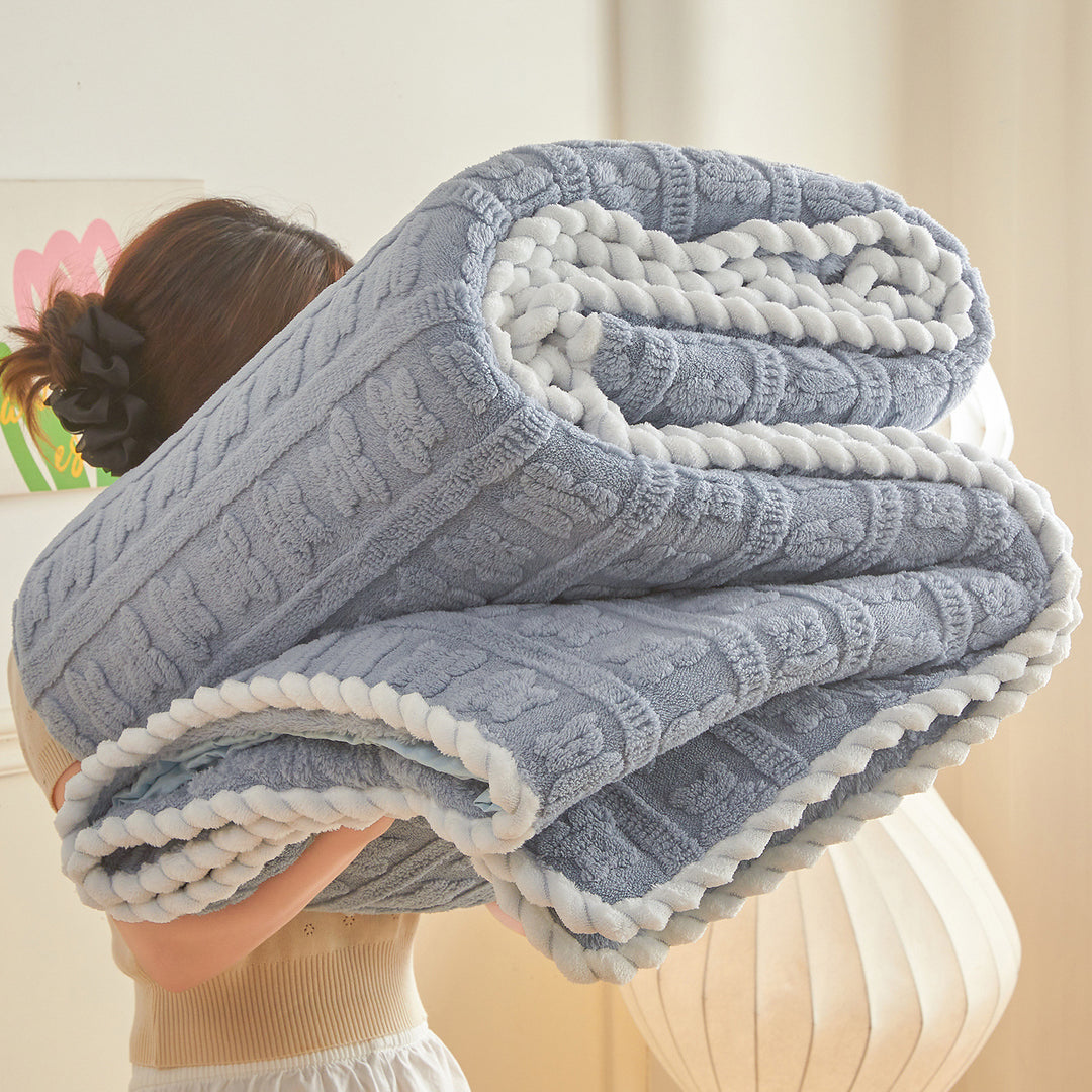 Cozy Plush Textured Throw Blanket