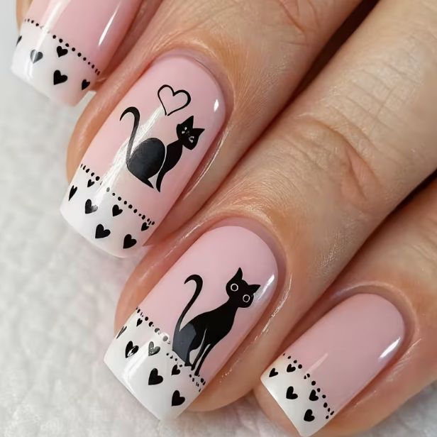 Cat-Themed Nail Art Set Stornfield