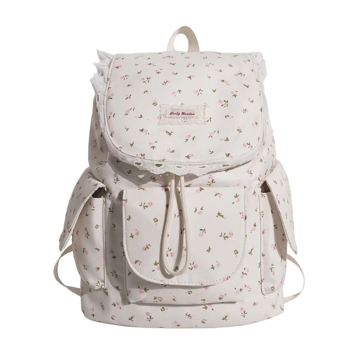 Floral Print Ruffled Backpack Stornfield