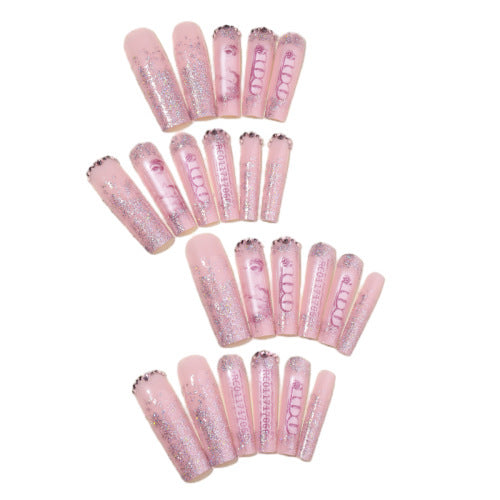 Artificial nail set with shimmering accents Stornfield