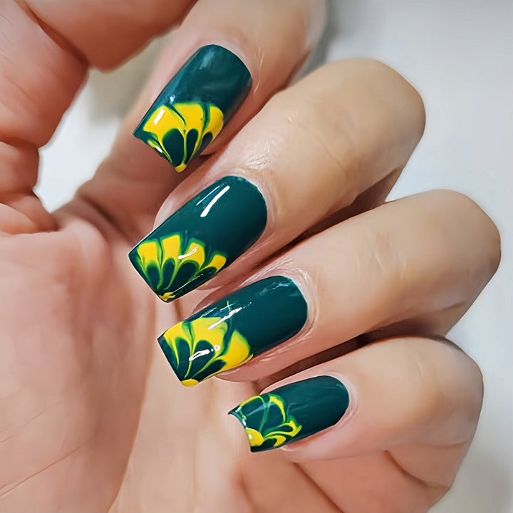 Artistic Marble Effect Nail Art Extensions Stornfield