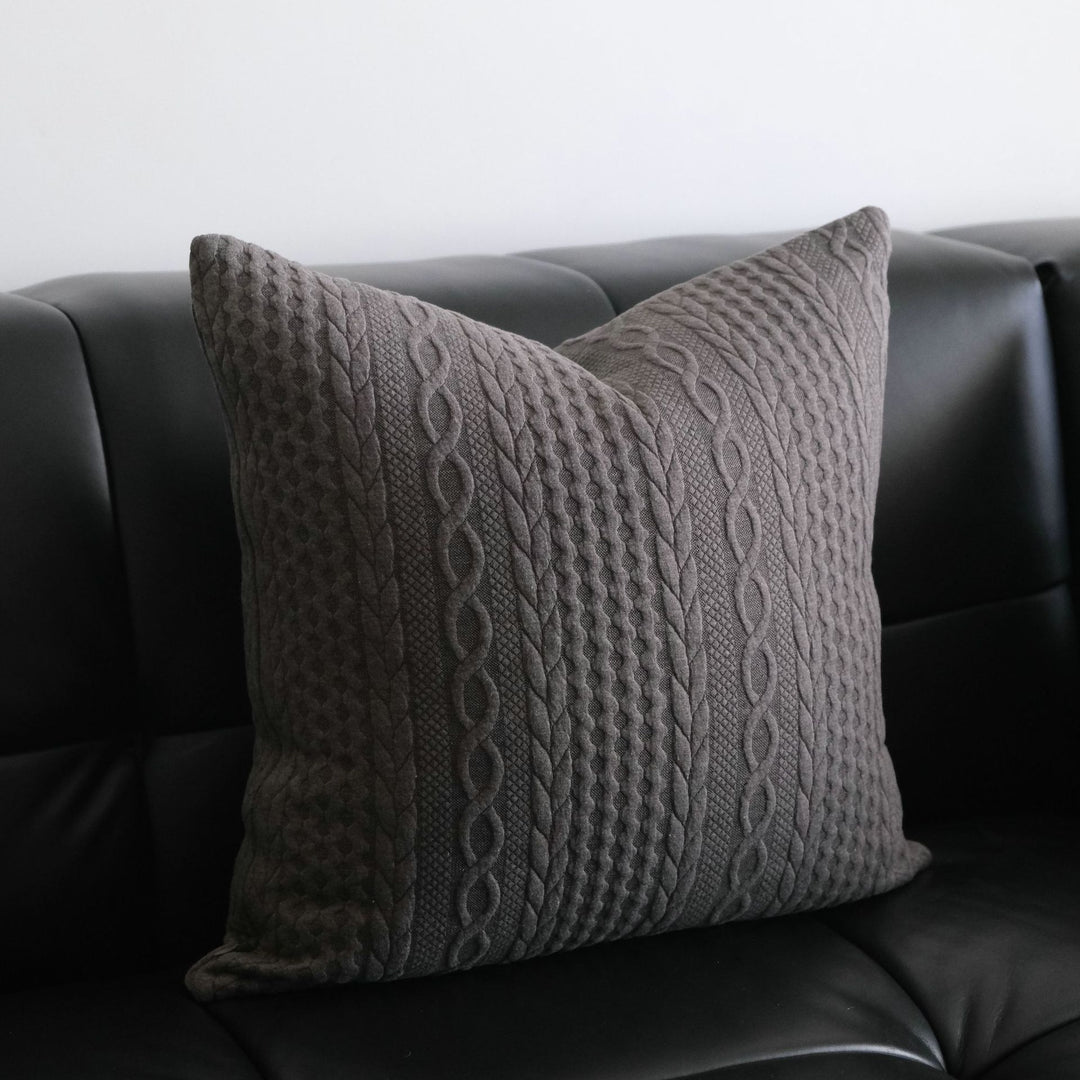 Textured Cable Knit Accent Pillow
