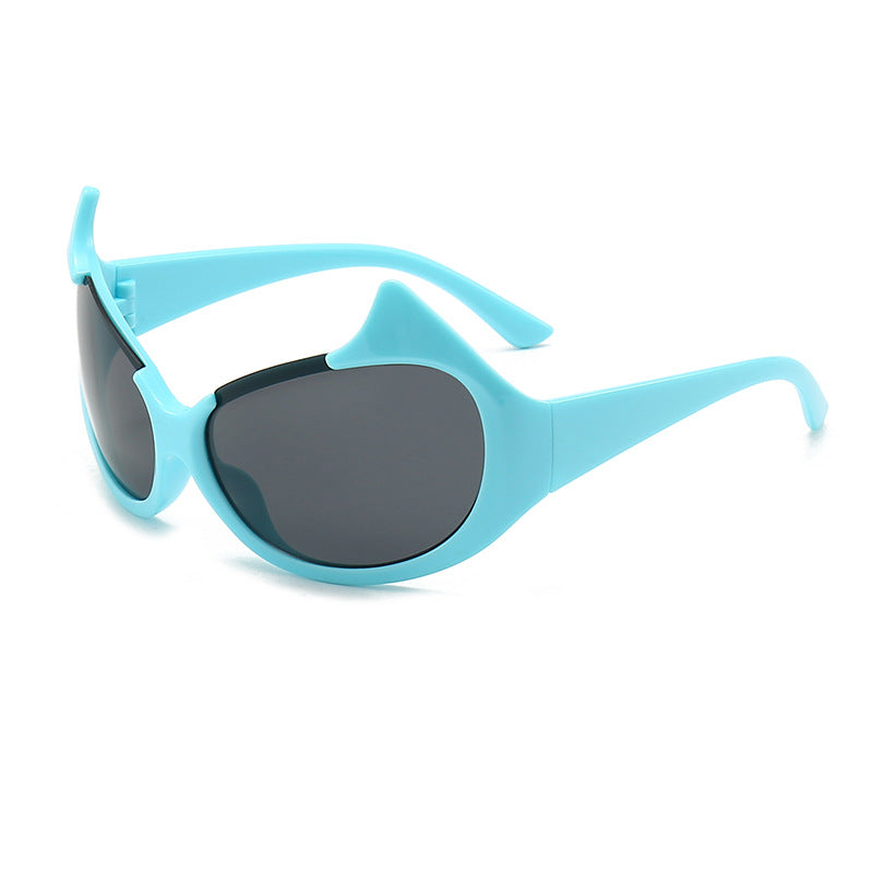 Women's extravagant fashionable sunglasses with striking curved frames Stornfield