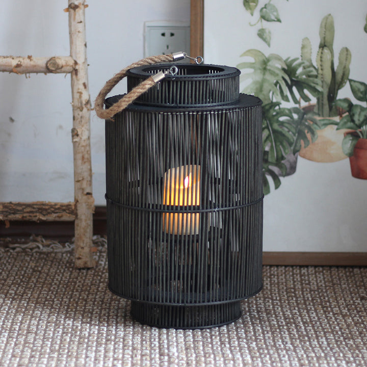 Decorative lantern made of woven material Stornfield