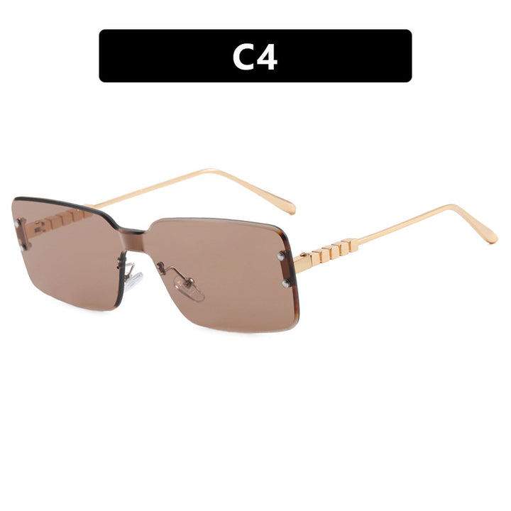 Women's modern rectangular sunglasses with stylish metal frame Stornfield