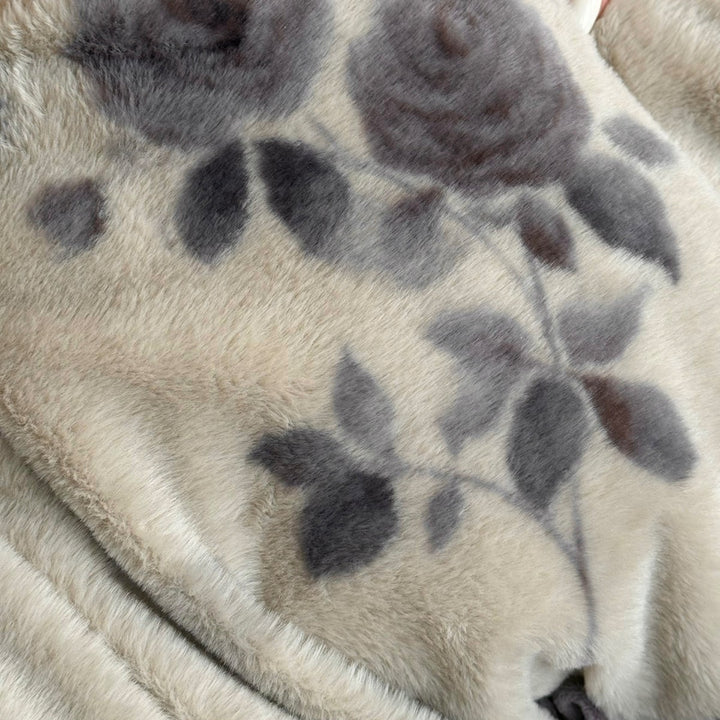 Plush Floral Ruffled Duvet Cover & Pillow Sham Set