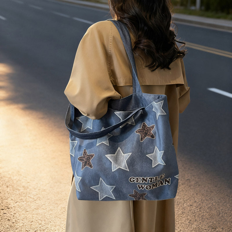 Chic Denim Patchrk Tote Bag Stornfield