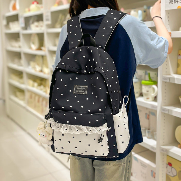 Cute Star Print Lightweight Backpack Stornfield