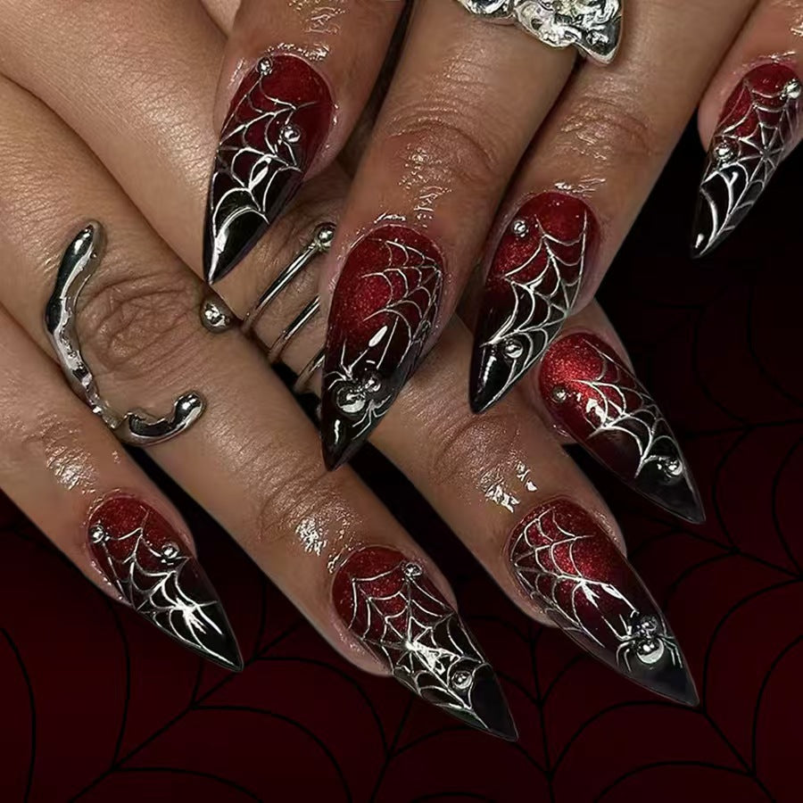 Halloween-Themed Press-On Nail Art