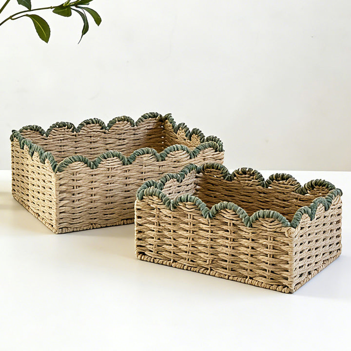 Decorative storage basket with wave edge Stornfield