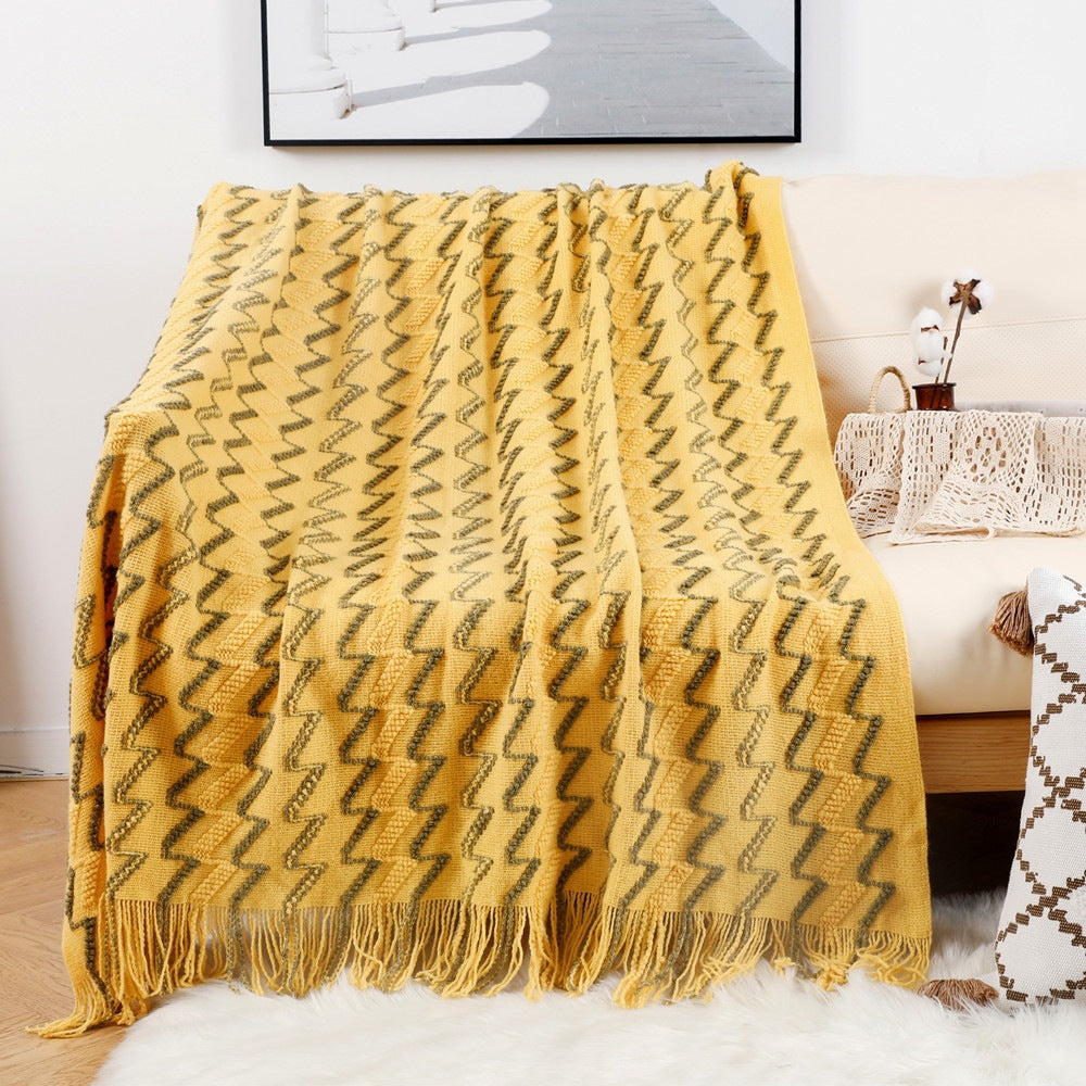 Textured Woven Throw Blanket