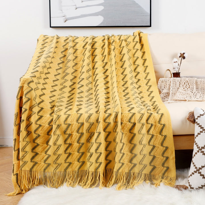 Textured Woven Throw Blanket